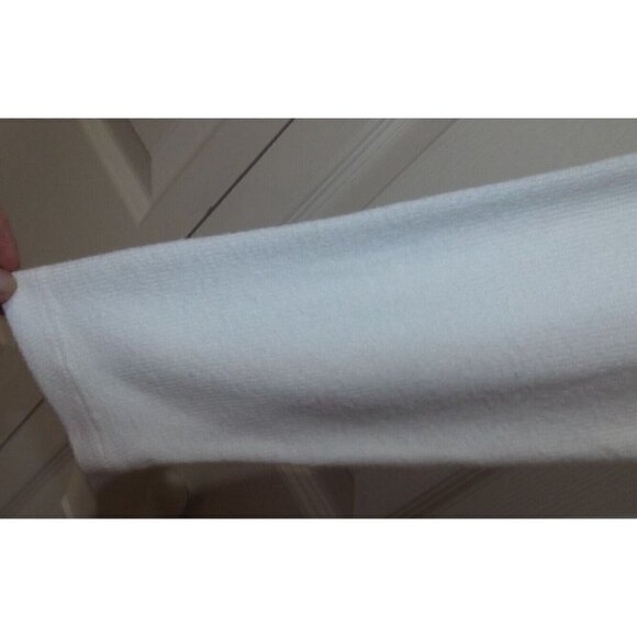 Soft Surroundings M White Viscose Blend Raglan Sleeve Sheer Sweater Round Neck - Picture 5 of 5